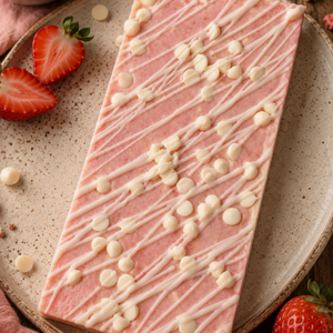White Chocolate Strawberry Shortcake Chocolate Bar | Box of 10